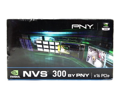 PNY NVIDIA NVS 300 512MB PCIe x16 Graphics Video Card GPU VCNVS300X16-PB