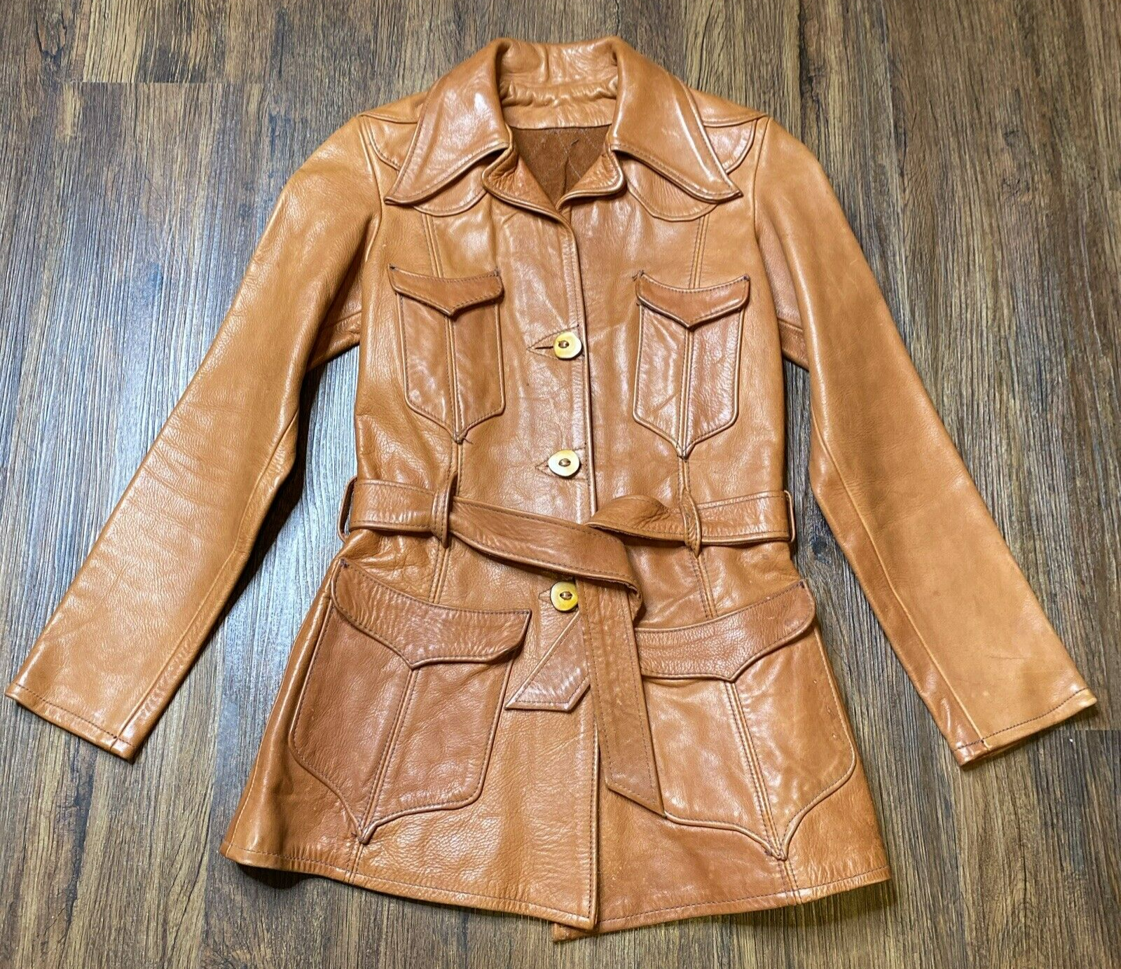 Vintage 1970s East West Musical Instruments Leather Jacket