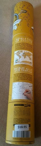 Scratch off Map - Travel Poster of the World, Large Deluxe Edition