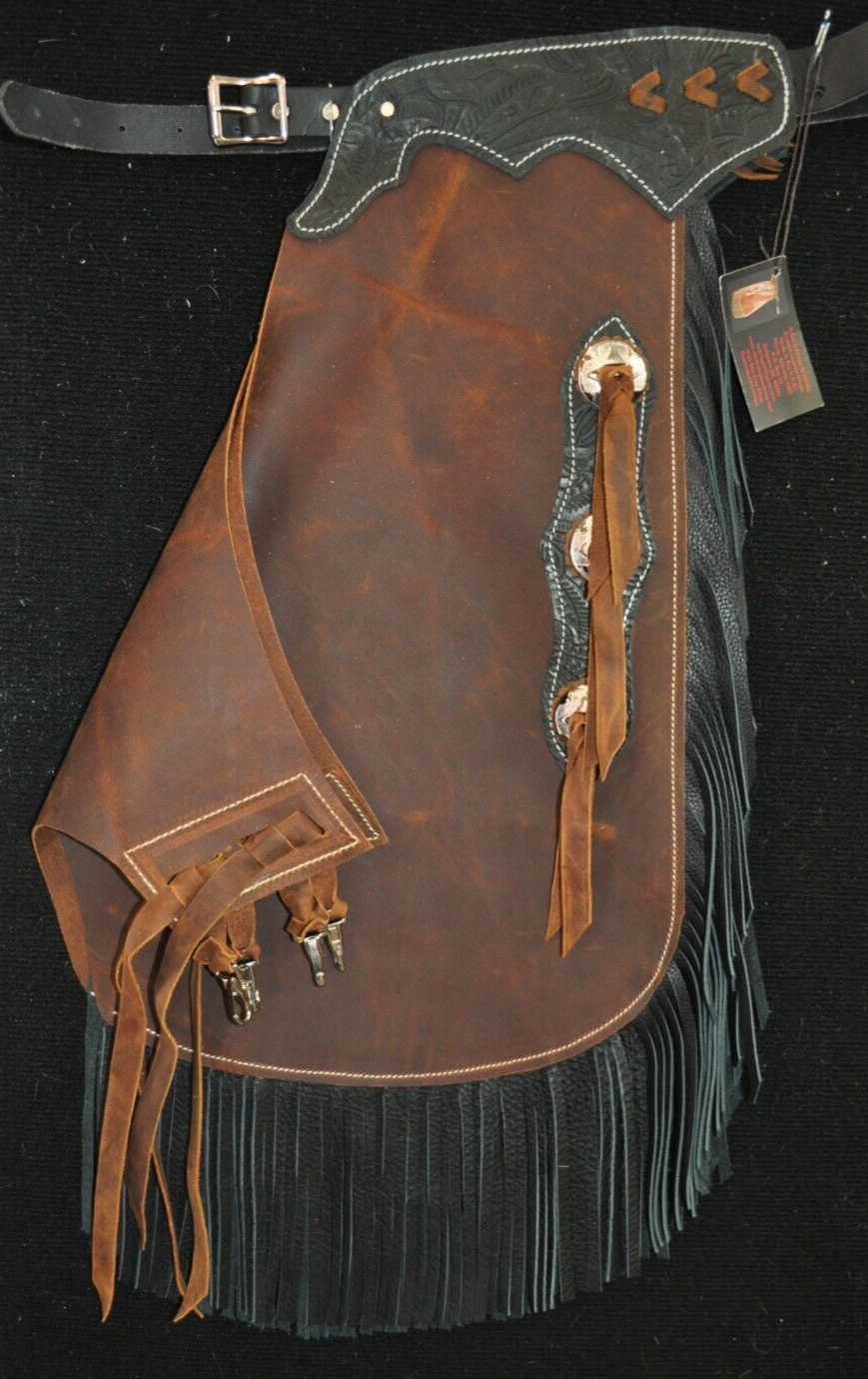 Custom Made Leather Chinks/Distressed Chaps/Made In USA