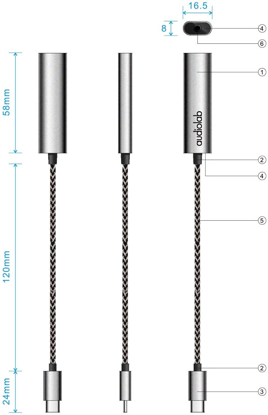 audiolab P-DAC Portable Headphone Amp / USB 24-bit ESS DAC AUTHORIZED-DEALER