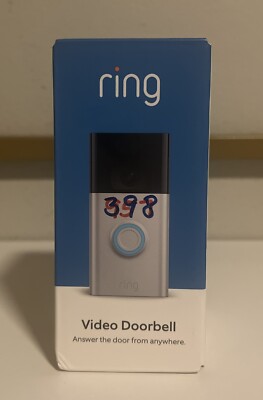 Ring Video Doorbell 2nd Gen Satin Nickel Two-Way Talk Video Smart Doorbell
