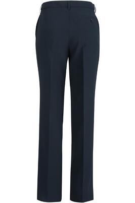 Factory New Essential Flat Front Work Pant Dark Navy  100% Polyester Hook & Eye