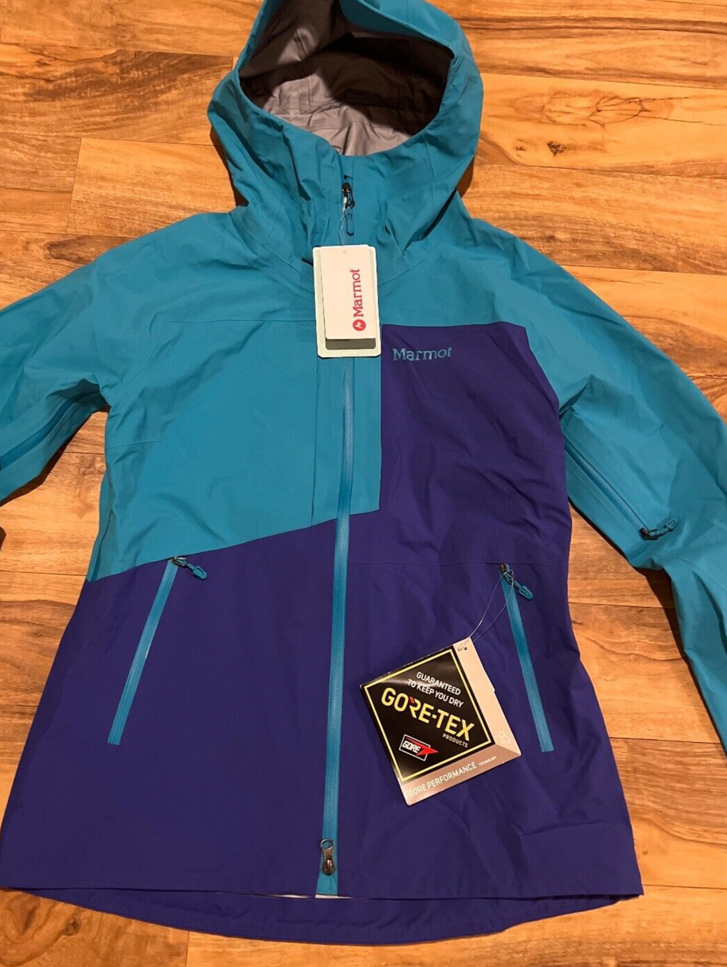 Pre-owned Marmot Women's Huntley Gore-tex Jacket - Medium - Blue - With Tags