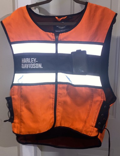 Harley-Davidson Motorcycles Men's Neon Orange Safety Vest