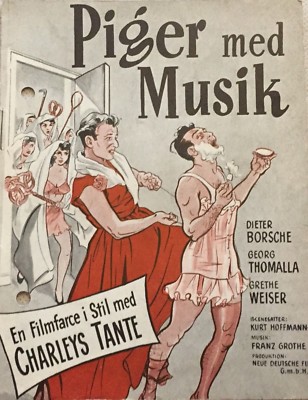 Fanfaren Der Liebe Dieter Borsche Inge Egger Vtg 1951 Danish Movie Program