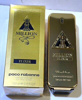 1 Million Elixir by Paco Rabanne 3.4 oz (100ml) Parfum Intense Spray for Men NIB