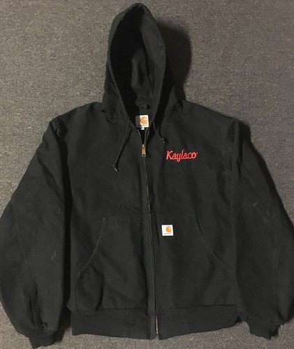 Vtg Carhartt Hooded Jacket XL USA Work Grunge Biker Punk Vtg Carhartt Hooded Jacket XL USA Work Grunge Biker Punk