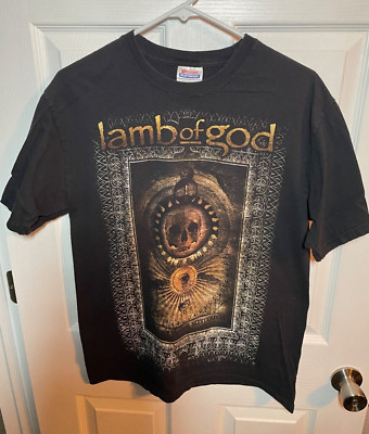 Lamb Of God Shirt Mysterium Groove Metal Band Men's Tee Medium