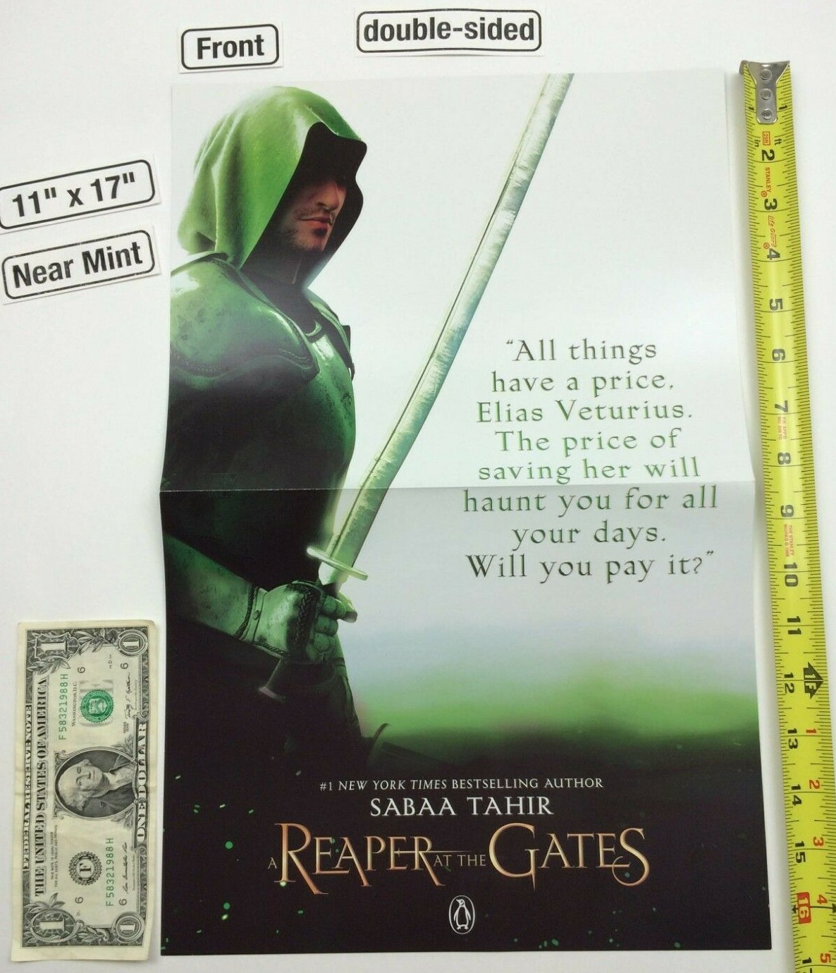 [Lot of 3] Sabaa Tahir Posters 2018 NYCC Ember in the Ashes Torch Against Night