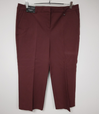 Burgundy discount cropped trousers