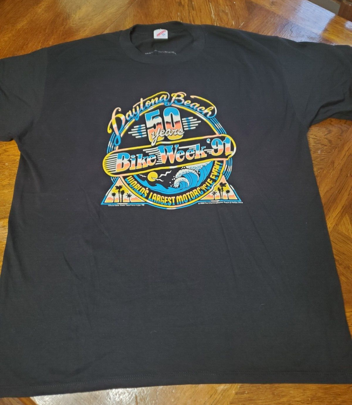 Vtg Daytona Beach Bike Week '91 50 years T-Shirt Harley Davidson