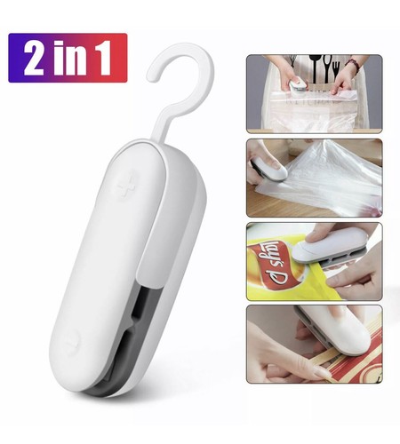 Portable Mini Heat Sealer Sealing Machine Household Plastic Bag Cutter