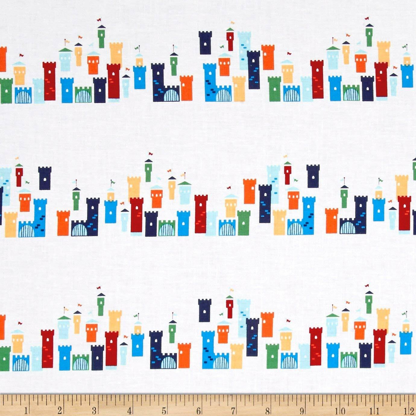 Good Knight Castle Row  Cotton Fabric Michael Miller By the Yard 