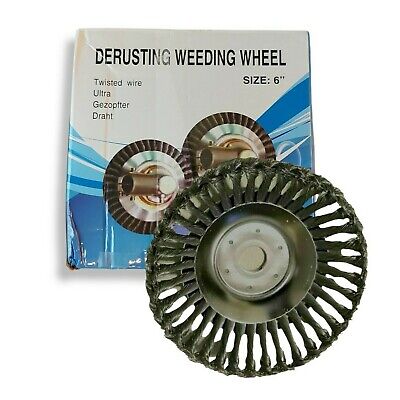 Derusting Weeding Wheel 6  Twisted Wire Cup Brush Weeding Wheel