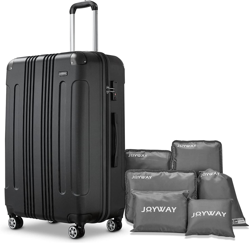 Luggag 7-Piece Travel Sets,28 Inch Suitcase with Spinner Wheels,Hard Case Large