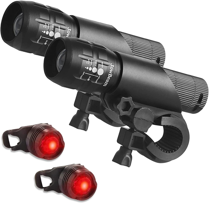 2 Packs Bike Light Set Super Bright Focus Adjustable Front H