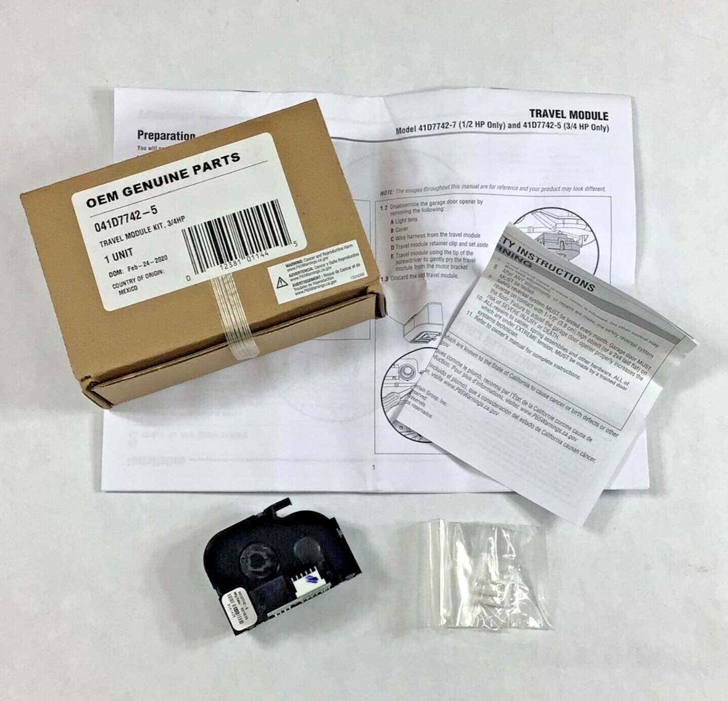 41D7742-5 LiftMaster Travel Module Kit 3/4 hp Garage Door Motor 41D7742 OEM Part