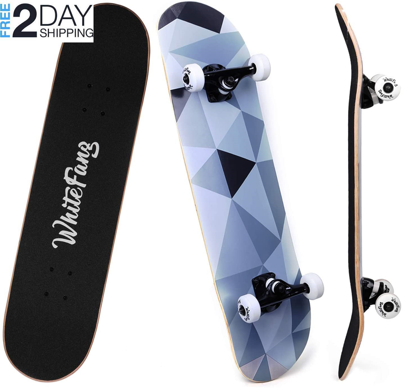 For Beginners, Complete Skateboard 31 X 7.88, 7 Layer Kick