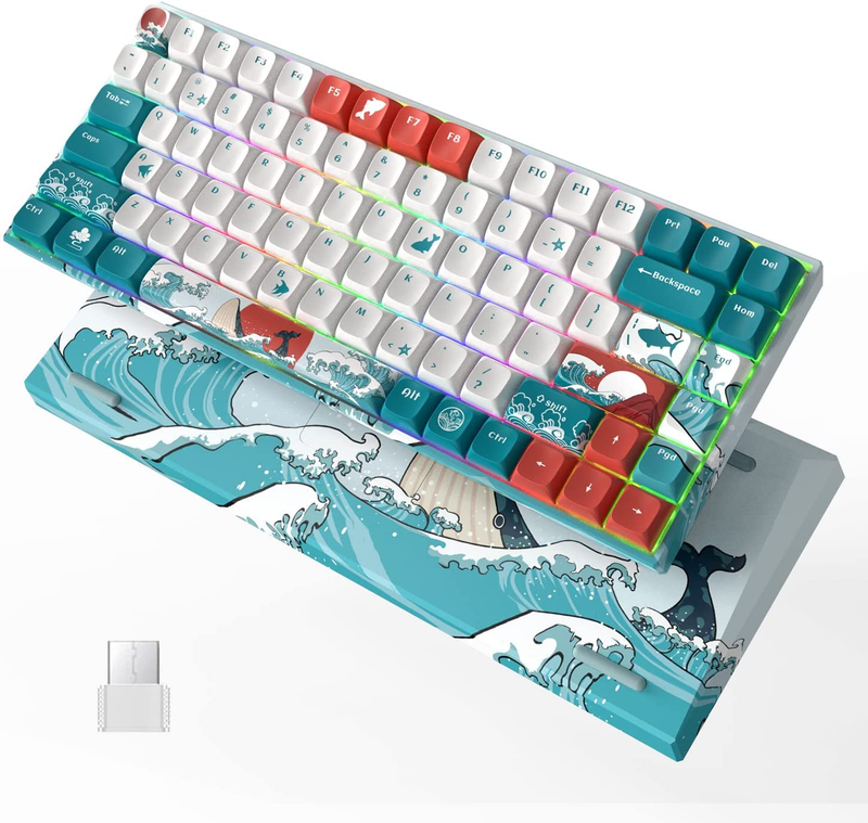 XVX M84 75% Wireless/Wired Mechanical Keyboard, Compact 84 Keys Hot Swappable