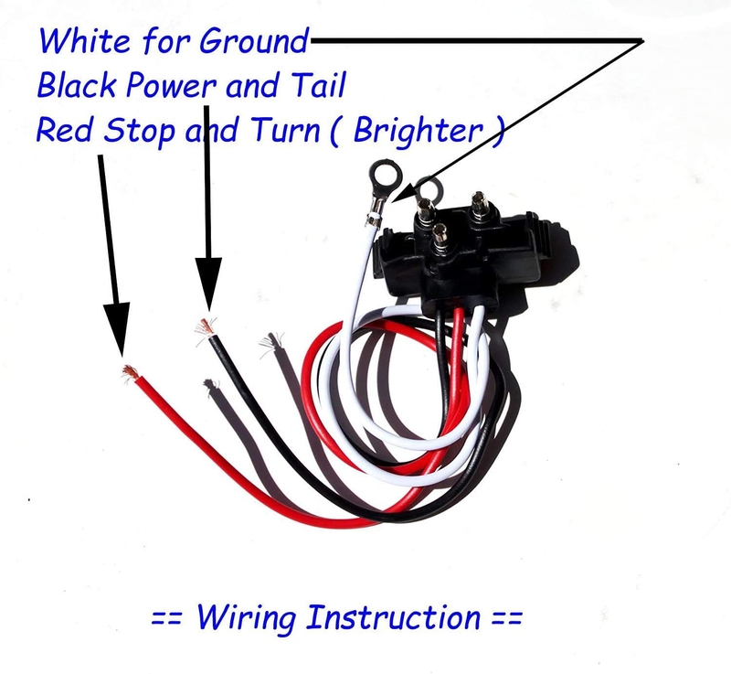 LED Trailer Lights 2pcs, 4" Round Red Trailer Light Kit, Stop/Turn/Tail Lights f