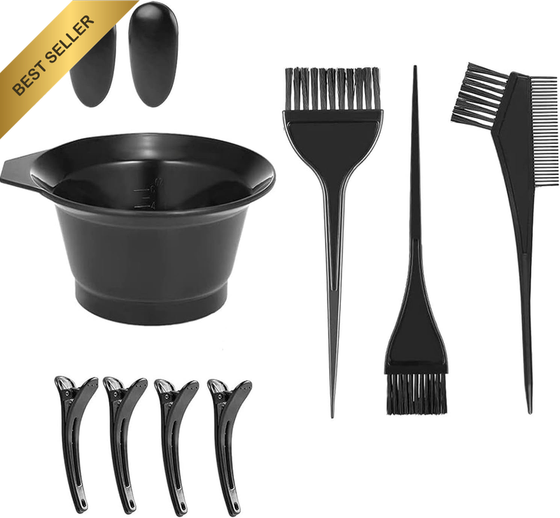 9 Pieces Hair Dye Mixing Brush and Bowl Set,Dyeing Tool,Double-Sided Comb,Dye Br