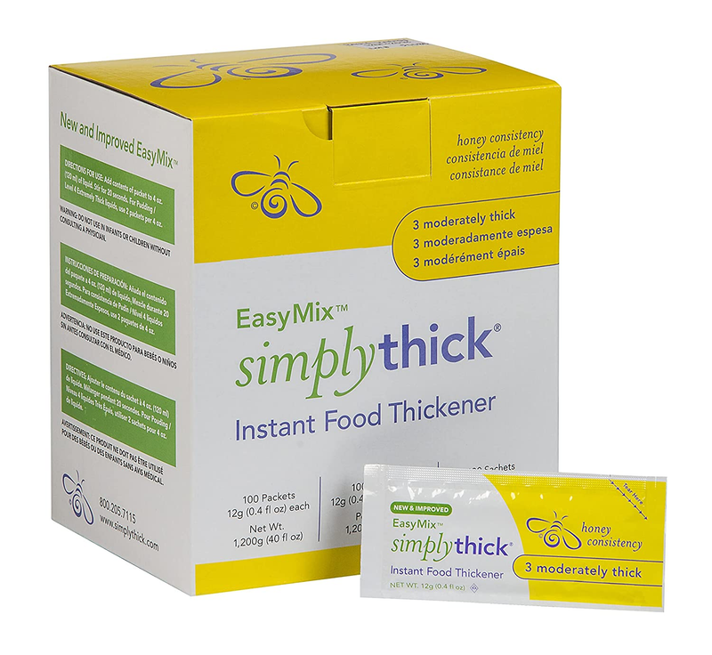 Simplythick Easymix | 100 Count of 12G Individual Packets | Gel Thickener for Th