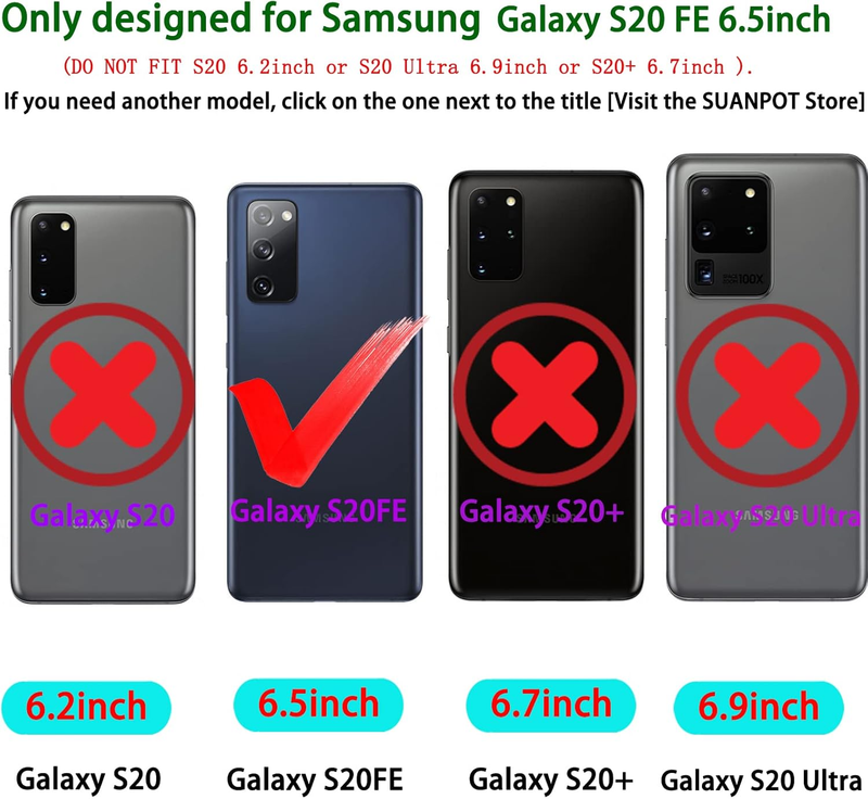 for Samsung Galaxy S20 FE Leather Wallet case with RFID Blocking Credit Card Hol