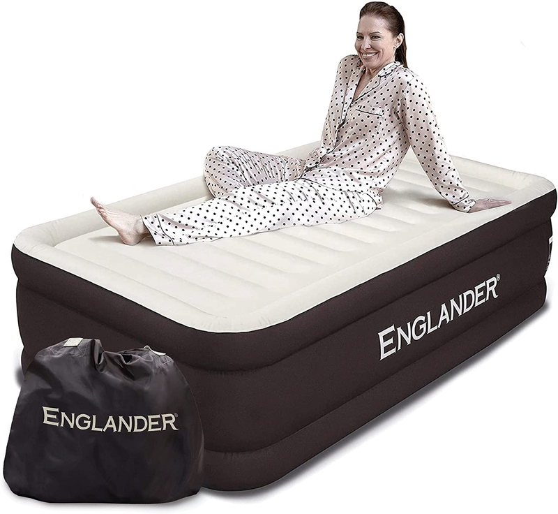 Englander Air Mattress W/ Built in Pump - Luxury Double High Inflatable Bed for