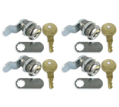 Leisure CW 4 pack 7/8'' RV Compartment Door Cam Lock latch with CH751 Key
