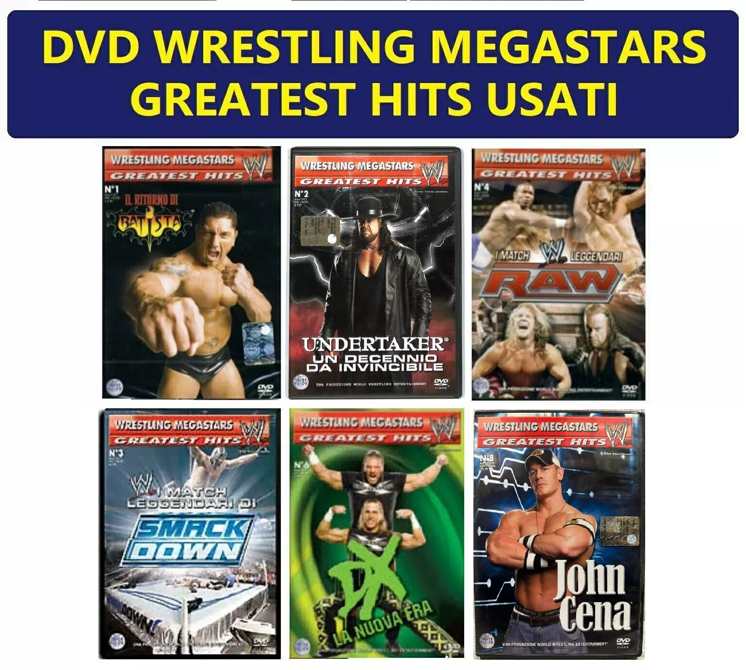 WWE MEGASTARS greathits REGION DUE.SCEGLI IL TUO PREFERITO