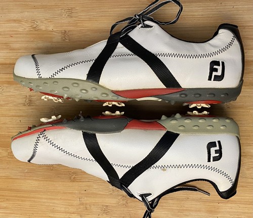FootJoy - MK Footjoy M Project 55124 White Black Golf Shoes Spikes Men's