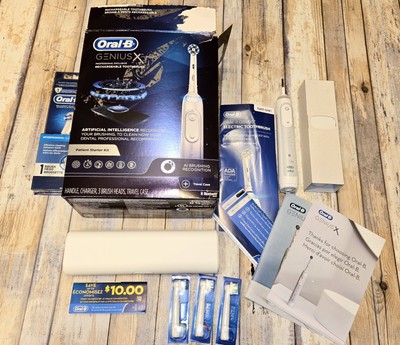 Brand New Oral B Genius X Rechargeable Toothbrush Patient Starter Kit - Opened 