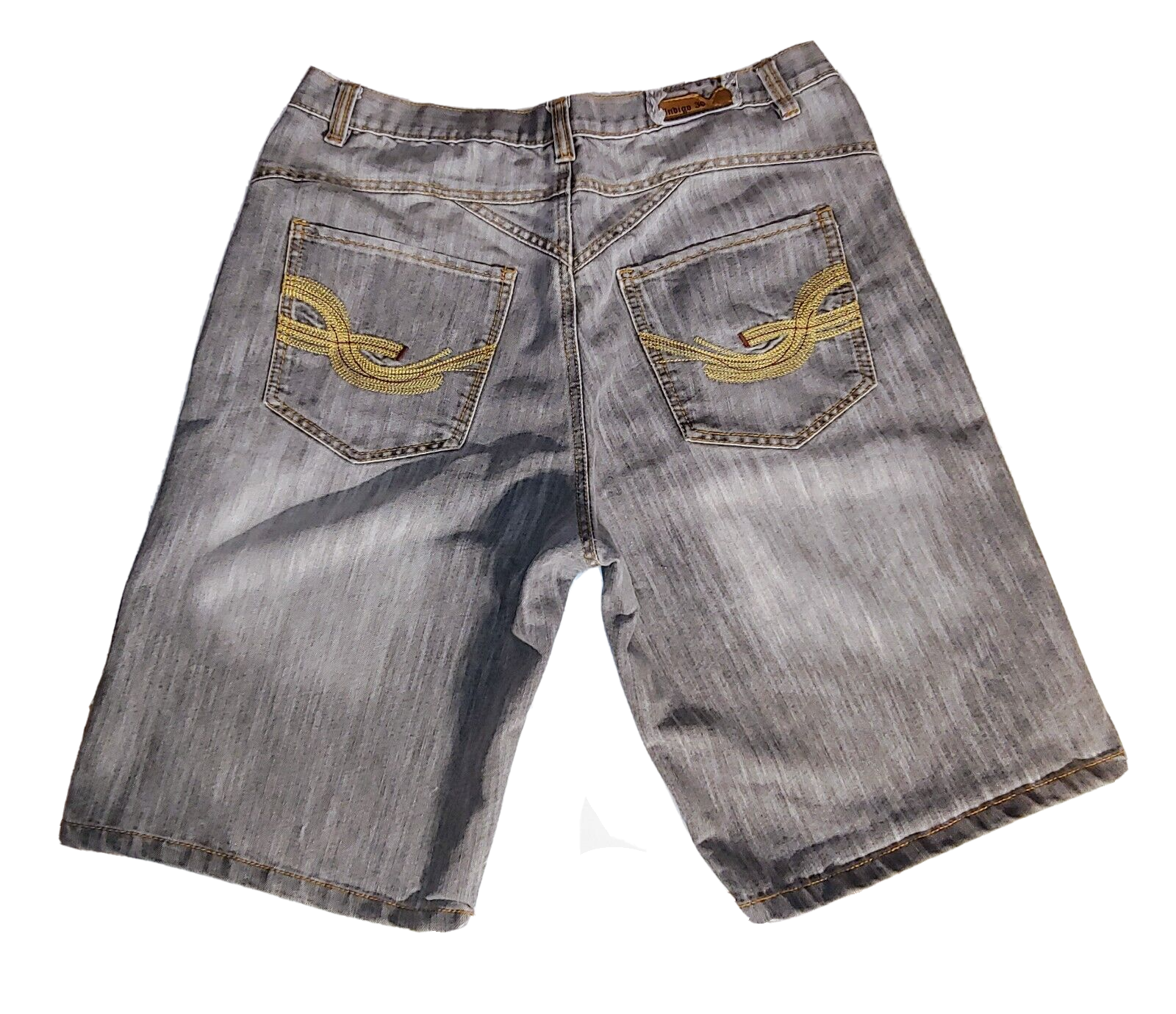 Indigo 30 Jean Shorts 38 Light Gray Loose Fit Baggy Denim Indigo 30 Jean Shorts 38 Light Gray Loose Fit Baggy Denim