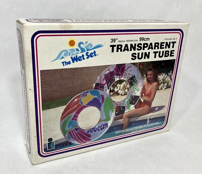 NEW & SEALED Vintage 1993 INTEX 39'' Transparent Sun Tube Round Swim Pool #58213 