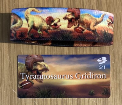 Zox Tyrannosaurus Gridiron Wrist Band Strap And Card. Dino Season Unpunched