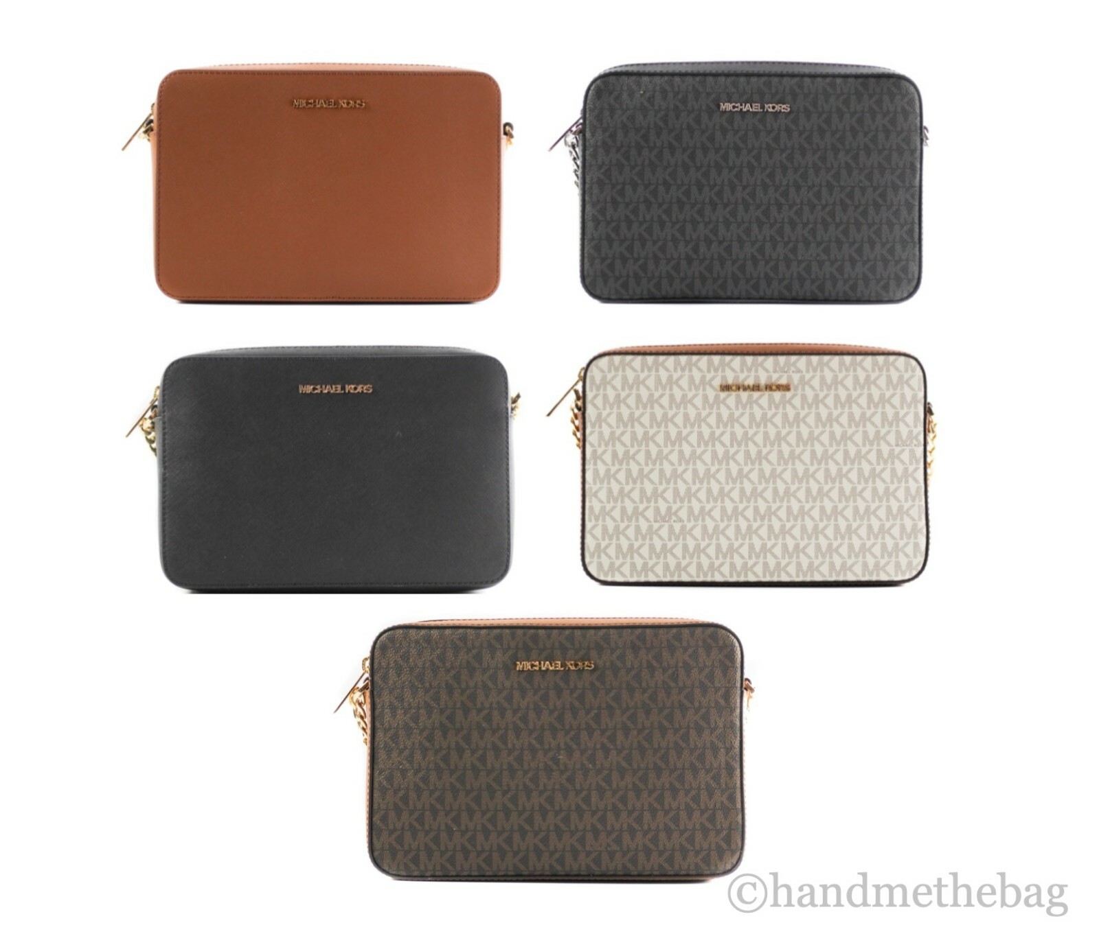 michael kors jet set large east west crossbody black saffiano