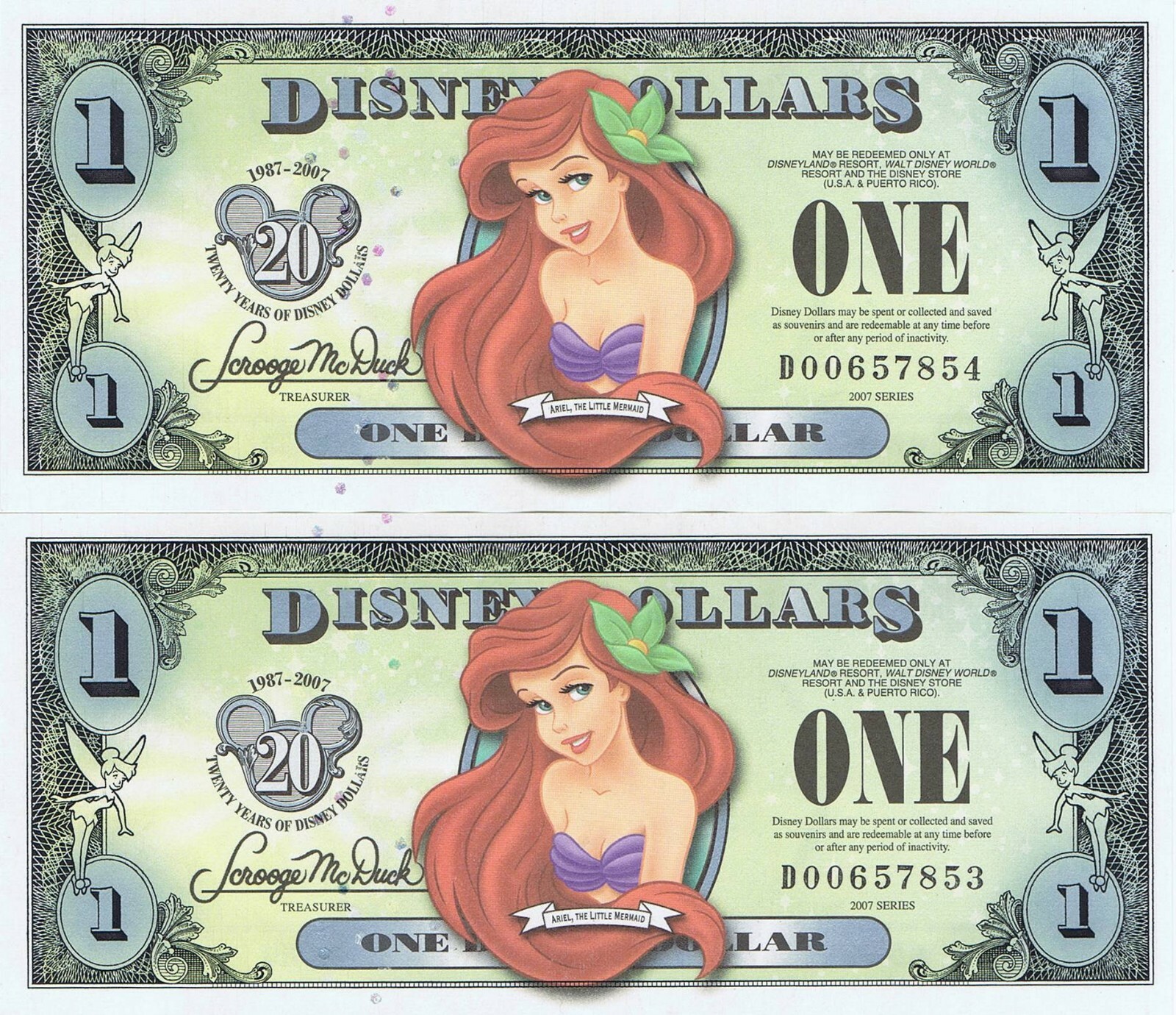 アメリカ ディズニー 1dollar アリエル-