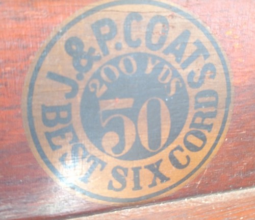 Antique JP Coats Thread Spool Cabinet, Country Store Countertop Display large