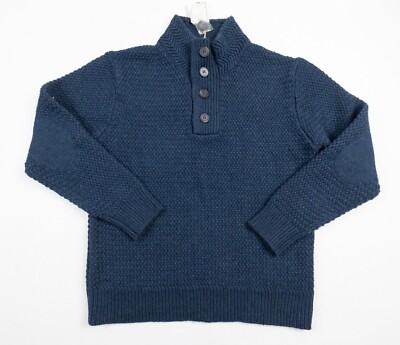 Schott Bros Sweater Mens XLarge Blue Knit Henley Pullover Wool Blend Heavy NEW