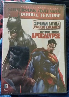 SUPERMAN/BATMAN DOUBLE FEATURE DVD Sealed Brand New APOCALYPSE PUBLIC ENEMIES 