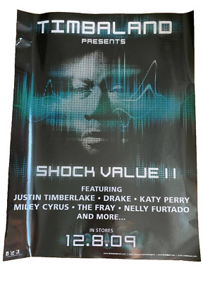 Timbaland Shock Value II Poster Feat Justin Timerlake Miley Cyrus Katy Perry