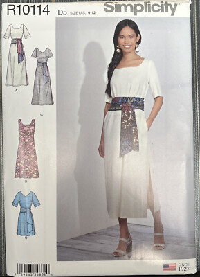 Simplicity Pattern R10114 Misses Dress in 3 Lengths Size 4-12 Uncut Factory Fold