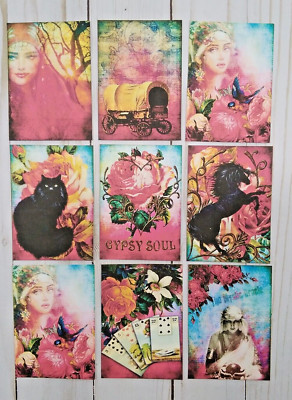9 Gypsy Soul~Handmade~Pocket Letter Cards~Scrapbooks~Junk Journals~Crafts