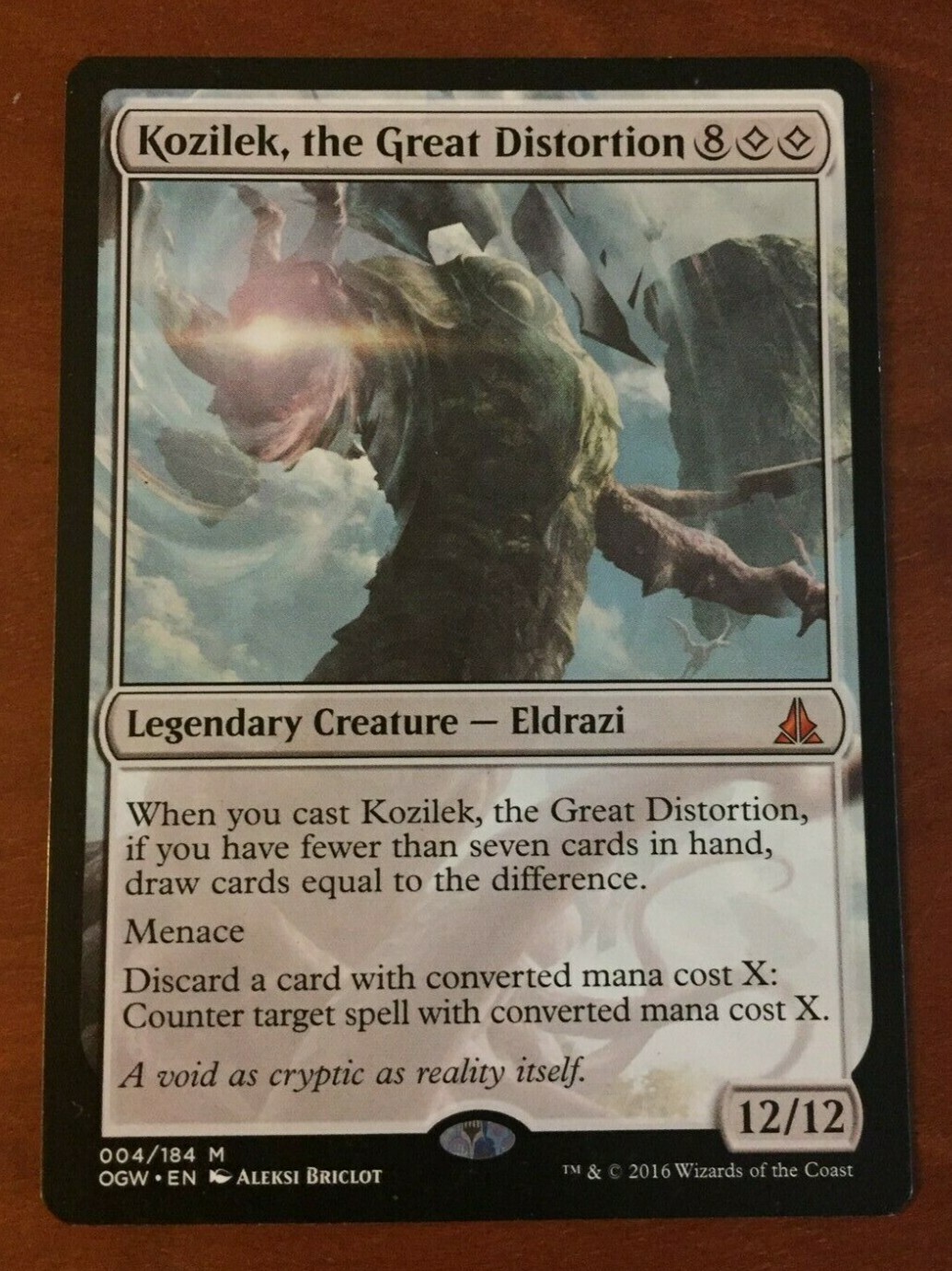 Kozilek the Great Distortion 1x FOIL OGW MTG Oath of the Gatewatch Mythic MINT Kozilek the Great Distortion 1x FOIL OGW MTG Oath of the Gatewatch Mythic MINT