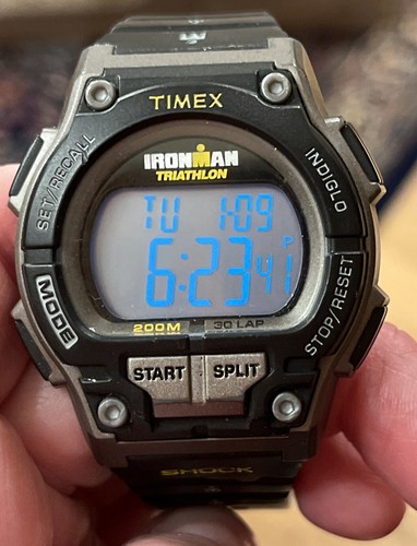 時計 TIMEX INDIGLO IRONMAN Timex Ironman Triathlon Shock Digital Watch Men Indiglo 30