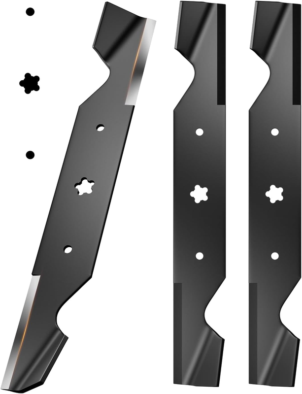 54 Inch Mulching Lawn Mower Blades 3 Pcs for Husqvarna Z254 MZ54 RZ5424 5 Point
