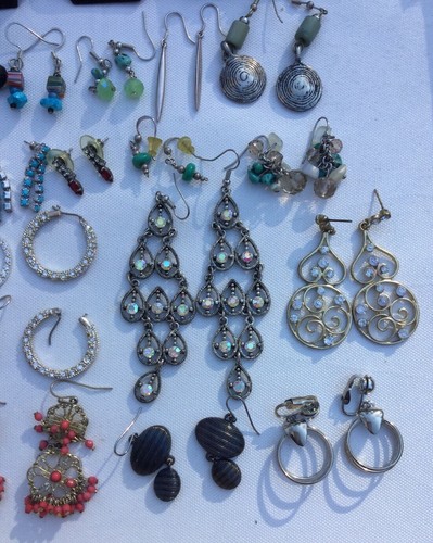 Huge Lot Of Beautiful Earrings ..some Marked 925
