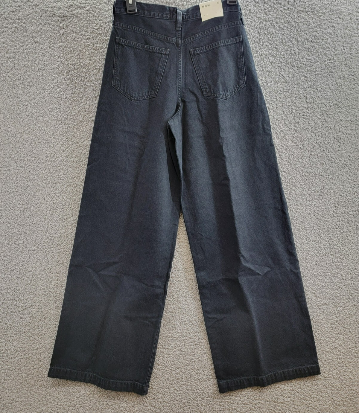 AGOLDE Ellis High Rise Wide Leg Jeans Women's 23 Crushed Button Zip Closure - Picture 14 of 18