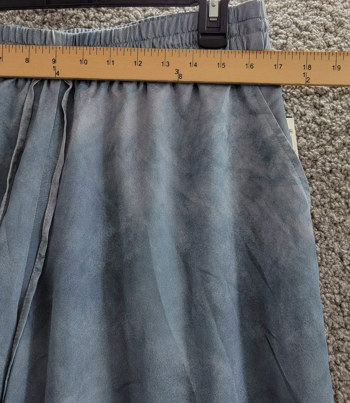 Lauren Ralph Lauren Petite Printed Charmeuse Wide-Leg Pants Womens PL Blue Multi - Picture 5 of 17